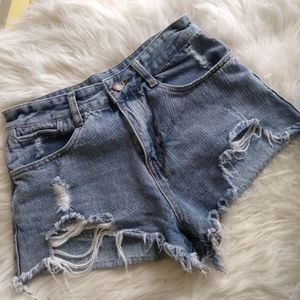 Denim Distressed Shorts